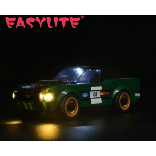 LED Light Set For 75884 Speed Champions 1986 Mustang Blocks CarDIY Toys Blocks Bricks Only Lighting Kit Not Include Model
