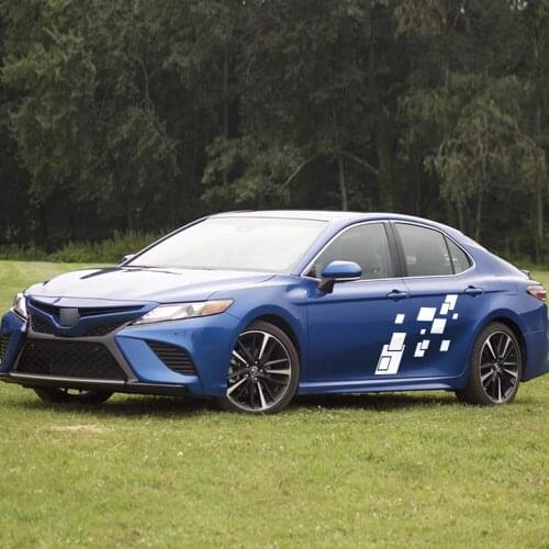 Car Stickers Side Body Racing Flag Graphics Vinyl Car Decals Fit For TOYOTA CAMRY 2012 2013 2014 2015 2016 2017 2018 2019 2020