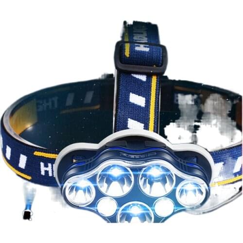 The head-mounted light long-range charge led headlights long life lightweight fishing light lamp Waterproof
