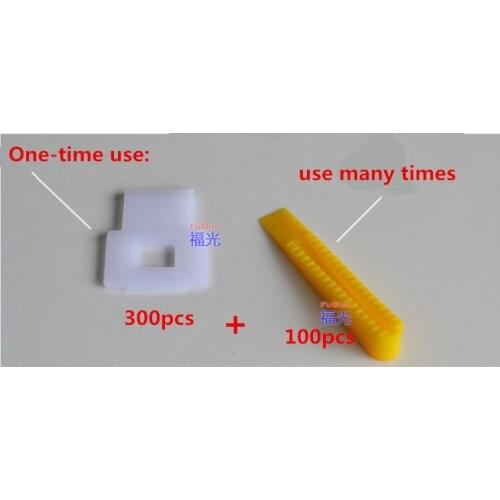 New 300 Clips + 100 Wedges Tile Leveler Spacers Lippage Tile Leveling System DIY Constrution Tools