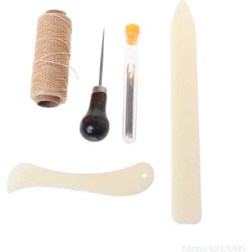 New 11 Pieces Bookbinding Kit Starter Tools Set Bone Folder Paper Crafts Sewing