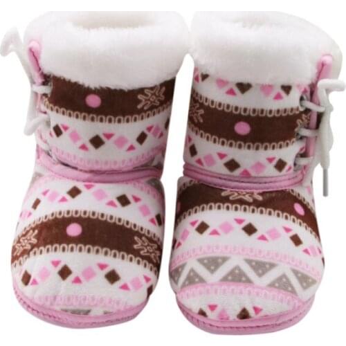 Autumn Winter Warm Fleece Snow Winter Boots For Baby Girl Boy Anti-silp Prewalker Bootie Warm Shoes 0-18 Months