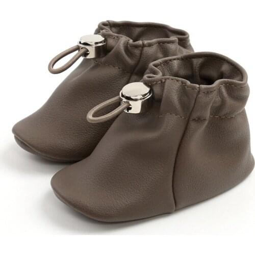 Autumn Baby Boy Girl PU Leather Shoes Newborn Anti-Slip Soft Sole Sneakers First Walkers Sole Toddler Shoes 0-18M