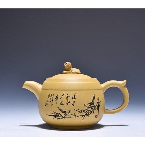 By the real thing all hand undressed ore section of mud lie tiger pot of kung fu tea tea set can be mixed batch