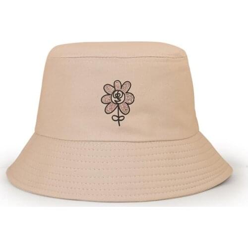 LDSLYJR 2021 Cotton fashion graffiti flower Bucket Hat Fisherman Hat outdoor travel hat Sun Cap Hats for Men and Women 444