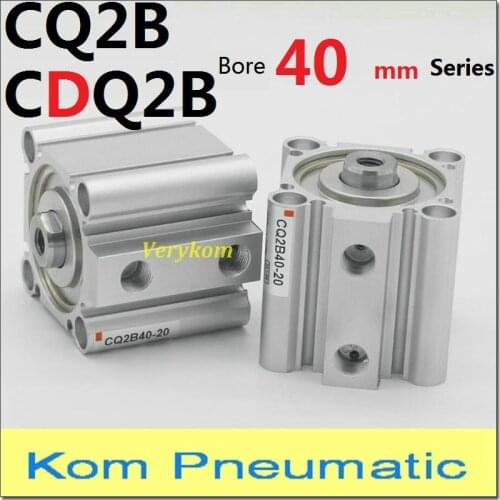Pneumatic Compact Air Cylinder Bore 40MM CDQ2B/CQ2B40-50X5*10-15-20-25-30-40-50-80-100DZM SMC Type Inner Thread Piston Big Push