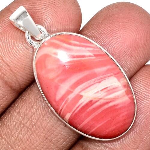 Genuine AUSTRALIAN PINK OPAL Pendant 925 Sterling Silver, Total Length : 40.5 mm, AP6937