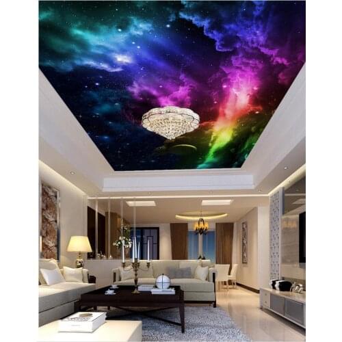Custom photo wallpaper Large 3D Stereo romantic ceilings color sky Landscape wallpaper murals