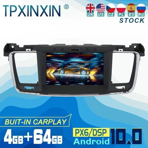 PX6 For Peugeot 508 2011-2017 Android 10 Carplay Radio Player Car GPS Navigation Head Unit Car Stereo WIFI DSP BT