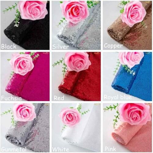 Shinybeauty 1Yard-92x125cm Fuchsia Sequin Fabric Mesh Fabric Sequin Fabrics Sheet for Clothes/Dress/Party Tablecloth Home Decor