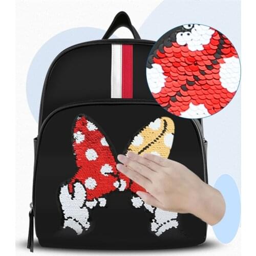 Disney Minnie Mickey Discoloration Diaper Bag Waterproof Large Capacity Backpack Outdoor Travel Mummy Handbag Baby Feeding Bags