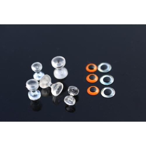 Tigofly 40 pcs/lot 2 colors 3 sizes 3D Realistic Plastic Barbell Eyes DIY Dumbbell fish eyes Fly Tying Materials