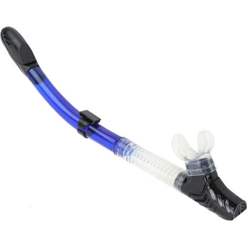 Diving Snorkel Professional Swim Diving Full Dry Breathing Tube Silica Gel Dry Underwater Snorkel Tube Double-hole Drain Valve