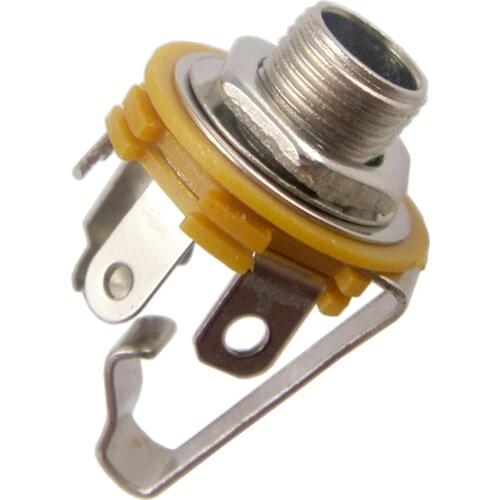 1 Piece of Electric Guitar Input Socket 6.35 Mm Stereo Active Pickup
