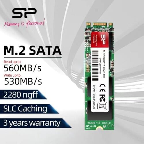 Silicon Power A55 m2 SATA3 128GB 256GB 512GB M.2 2280 ngff SATA3 6Gbps Internal Solid State Drives Hard Disk For Laptop/Desktop