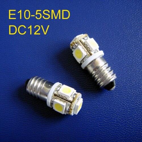 High quality 5050 E10 led Signal lights,12V E10 led car bulb,E10 led Pilot lamps E10 LED Warning lights free shipping 500pcs/lot