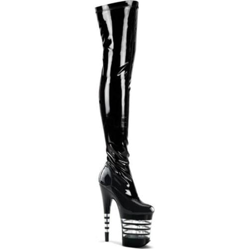 20cm Women over knee boots, spring and autumn boots women thick and knee tall, dancing shoes