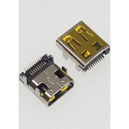10pcs 19P MICRO HDMI Jack female Socket DIP With Film Tape
