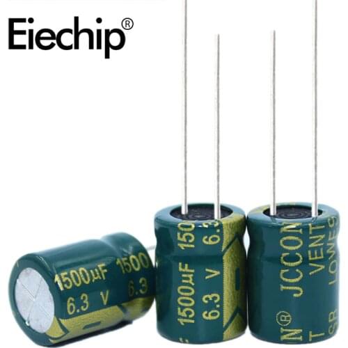 20pcs High Frequency Aluminum Electrolytic Capacitor 6.3V 10V 16V 25V 63V 100V 400V 6.8uf 8.2uf 100uf 220uf 470uf 680uf 1500UF