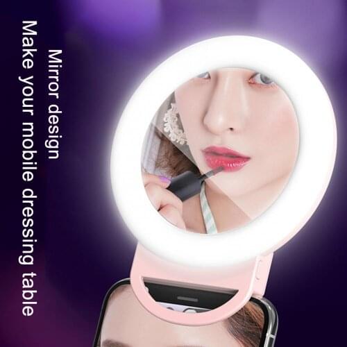 50% Hot Sale LED Rechargeable Fill Light with Makeup Mirror RBG Colorful Lighting Effects