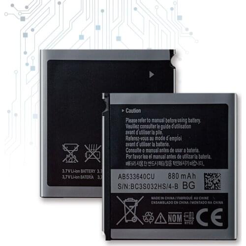 For SAMSUNG Battery AB533640CC AB533640CU CK CE For Samsung S6888 S3710 S3600 GT-S3600i S3930C S3601 S5520 S569 F338 880mAh