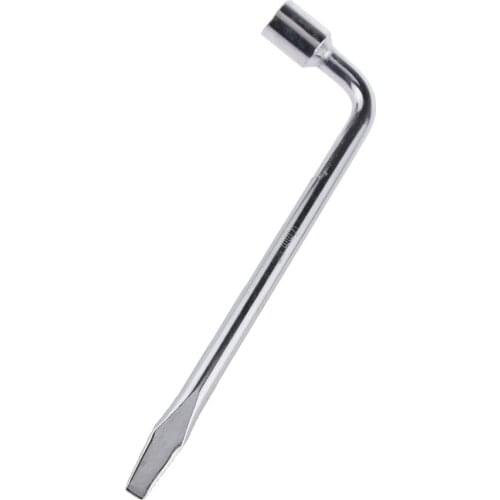 17mm Car Wheel Tire Tool Lug Nut Bolt Wrench Crank Tire Hex Key Spanner Stainless Steel For Auto Vehicle RV Truck Trailer Camper