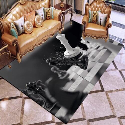 Buffalo Check Black and White Chess Carpet Easy To Care and Clean Outdoor Carpet Home Decoration Room Crystal Velvet Floor Mat