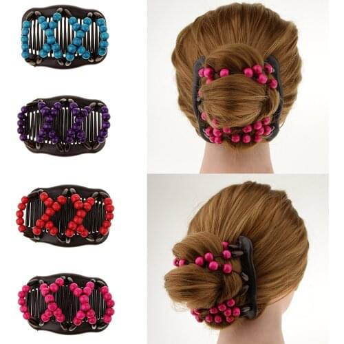 Double Combs Clips Stretchy Womens Hair Accessory Hair styling Design Tool