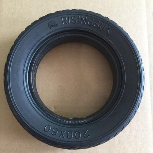 Electric Scooter Car Vacuum Tire Tyre Wheel for 8 Inches 200X60 Scooter Solid Tire Brushless Motor Non Pneumatic for Skateboard