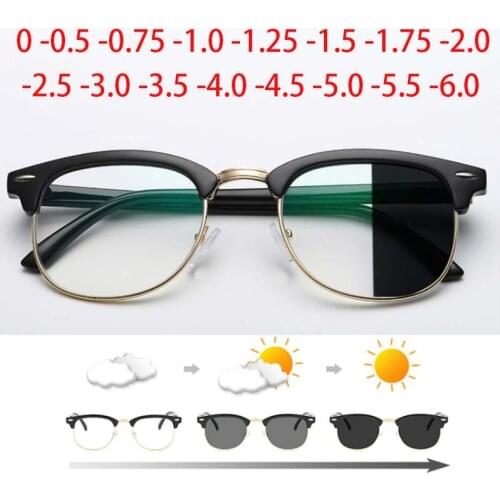 -1.0 -1.5 -2.0...-6.0 To +1.0 +1.5 ...+4.0 Radiation Protection Rivet Eyewear Women Half Frame Spectacles Men Optical Glasses