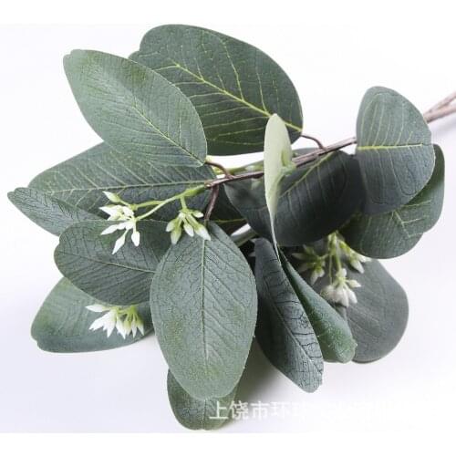 Artificial Eucalyptus Leaves Stems Branches Artificial Plants for Floral Bouquets Wedding Holiday Greenery Decor