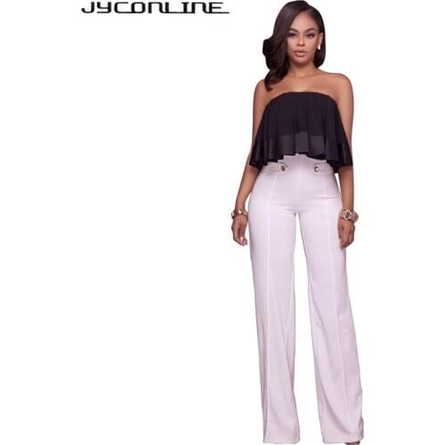 JYConline Casual Office Women Pants High Waist Wide Leg Pants Female Trousers Work Wear Long Pants For Women European
