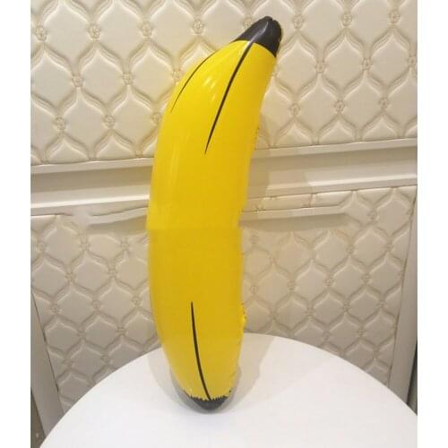 1 x Easy Inflated With Mouth Lovely Inflatable Banana PVC Blow Up Pool Water Beach 66cm Party Cute Shape Children Toy