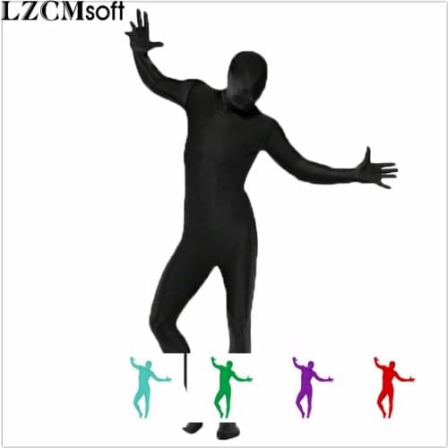 LZCMsoft 22 Colors Mens Lycra Full Body Zentai Suits Spandex Nylon Zentai Bodysuits Skin Tights Halloween Costumes For Adults
