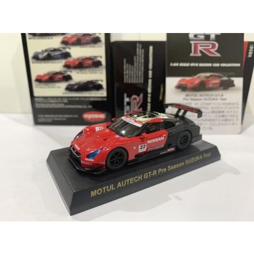 KYOSHO 1/64 MOTUL AUTECH Gt-r PRE SEASON Suzuka TEST Nissan R35 #22 Collect die casting alloy trolley model