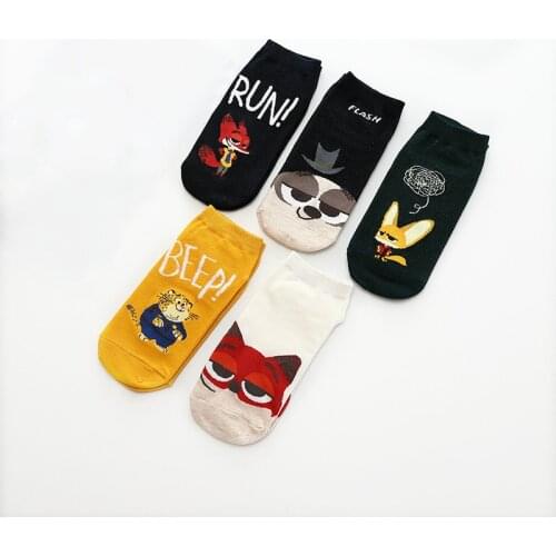 Fashion Harajuku print cotton socks fun animal print chausette mens ankle socks hip hop happy socks funny socks woman socks