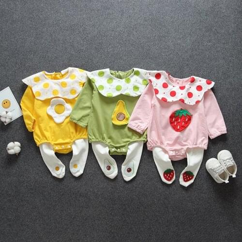 Fashion Spring Jumpsuit Leggings baby outfit dress Sweet baby girl Cartoon Cotton Cloth kids newborn baby costume toddler romper