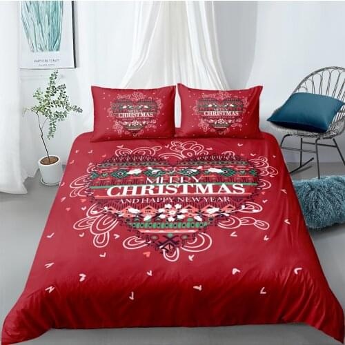 3D Duvet Cover Set Bedding Sets comforter Cases Pillow Covers Double Single King Queen Size Christmas Printing Design Bedclothes