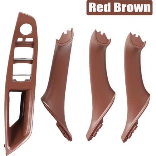 Black Beige Car Inner Door Panel Handle Pull Trim Cover For BMW F11 LCI 525d 525dx 528i 528ix 2012-2017 51417225857