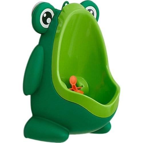 Portable Ergonomic Children Boy Kids Toilet Training Children Potty Pee Urine Home Bathroom Frog Shape Toilet Urinal