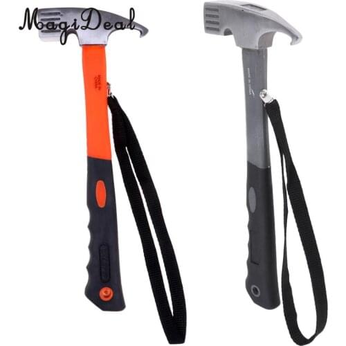 Portable Carbon Steel Camping Tent Hammer Tent Peg Stake Puller Mallet Extrator Remover Awning Canopy Multifunction Tool