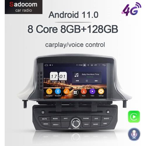 PX6 1 din TDA7851 Android 10.0 Car DVD Player For Renault Megane III Fluence 2009-2016 4GB RAM Glonass autoradio car radio 5.0