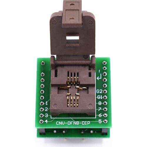 QFN8 DFN8 WSON8 WLCSP8 Programming Socket Pin Pitch 1.27mm IC Body Size 5*6mm Clamshell Test Socket ZIF adapter Kelivn socket