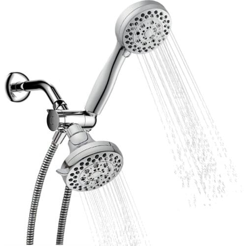 Handheld Shower Head Rain Showerhead Combo 5 Models Spray Dual Shower Head High Pressure Shower Bath Head with 3-Way Hose Set