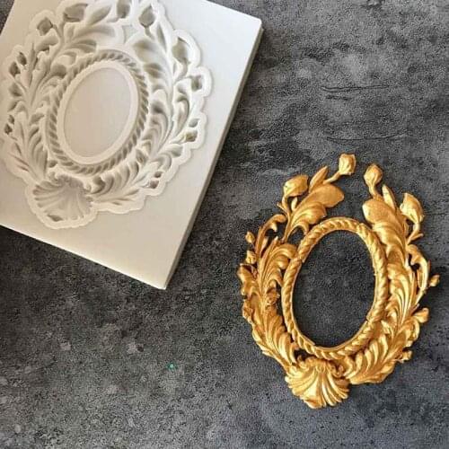 DIY Fondant Silicon Mold Mini Photo Frame Shape Cake Decorating Tools Cupcake Chocolate Wedding Cake Border Silicone Moulds