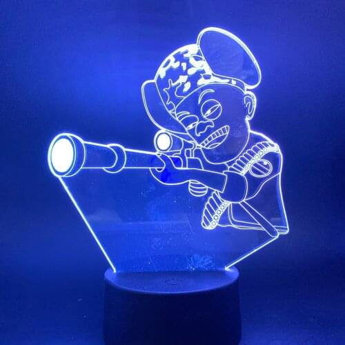 Night Light Led Cartoon Light For Children 3D Night Lamp 7/16 Color Changing Night Lights Led Bald Strong Live Room Night Lights