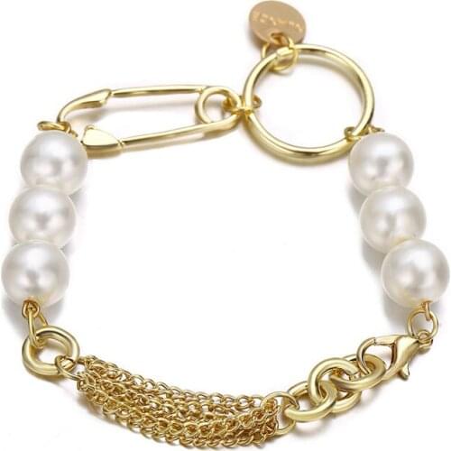 Yobest Classic Knot Round Crystal Gem Pearl Adjustable Open Bracelet Set Women Fashion Party Jewelry Gift