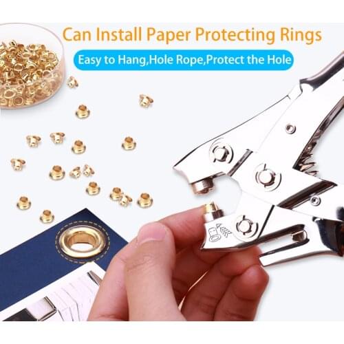 1pc Hole Puncher Eyelet Installation Tool Stomatal Rivet Button Leverage Pliers Eyelet Punch Die Tool DIY Bookmark Greeting Card