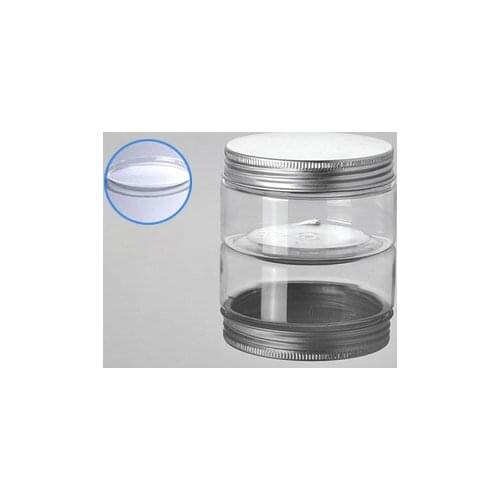 100G transparent PET cream bottle with ALu lid cosmetic container cream jar Cosmetic Jar Cosmetic Packaging