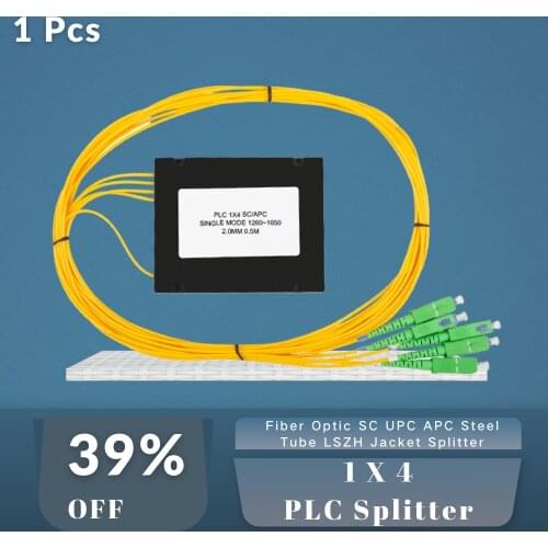 1X4 ABS PLC Single Mode Fiber Optical Cassette Splitter 1260/1650nm Ftth SC APC/UPC Connector